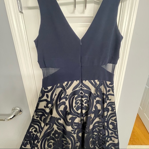 Navy dress with mesh cutout sides size Large - Picture 2 of 4
